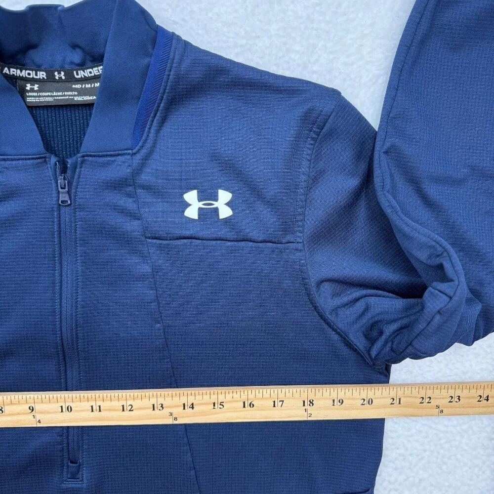 Under Armour Coldgear Half Zip Pullover Navy Blue‎ Outdoor Activwear Mens M